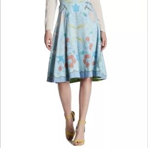 Plenty by Tracy Reese Blue Cotton Printed Skirt  0